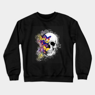 Tribe Skull With Butterflies Crewneck Sweatshirt